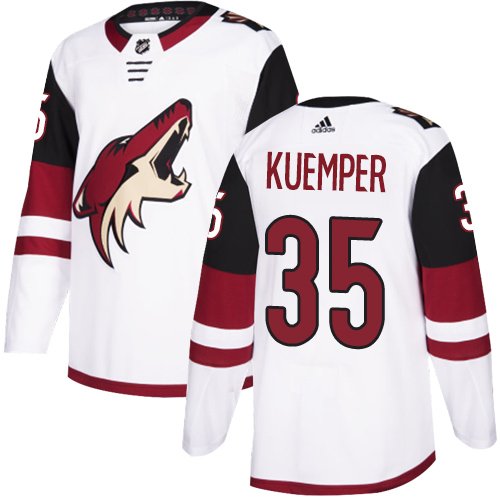 Arizona Coyotes #35 Darcy Kuemper Authentic White Away Jersey