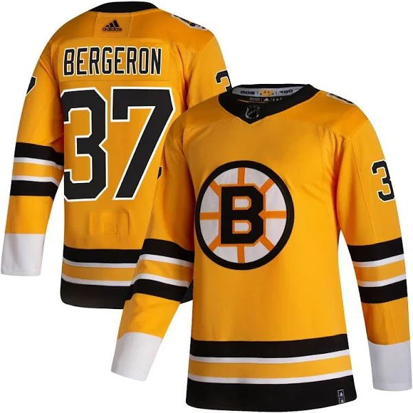 Boston Bruins #37 Patrice Bergeron Gold Retro Jersey