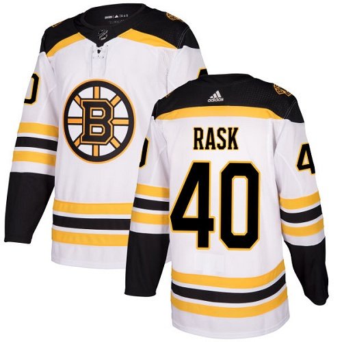 Boston Bruins #40 Tuukka Rask Authentic White Away Jersey